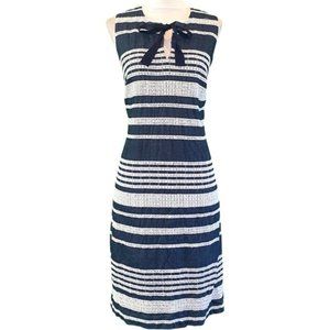 Karl Lagerfeld Blue and White Sheath Mini Dress